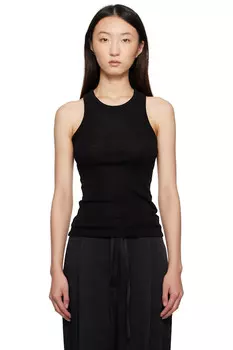 Мериносовая майка-танк с рейсербэком Rhe, черный