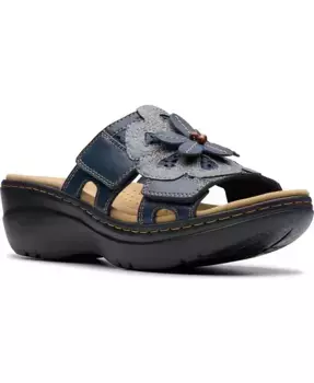Мерлиаh2 Belle Flower Кожаные Босоножки на Платформе Clarks, синий