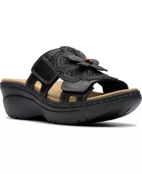 Мерлиаh2 Belle Flower Кожаные Босоножки на Платформе Clarks, черный