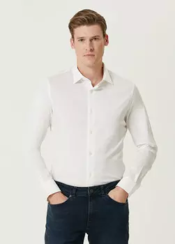 Мерсеризованная рубашка Beymen Collection, белый
