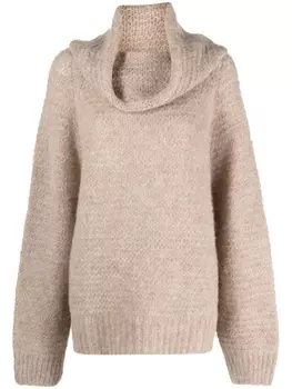 Mes Demoiselles джемпер с драпировкой, нейтральный цвет