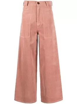 Mes Demoiselles расклешенные вельветовые брюки, нейтральный цвет