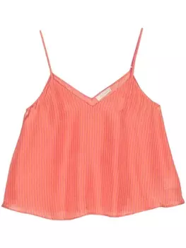 Mes Demoiselles шелковый топ Herry в полоску, розовый