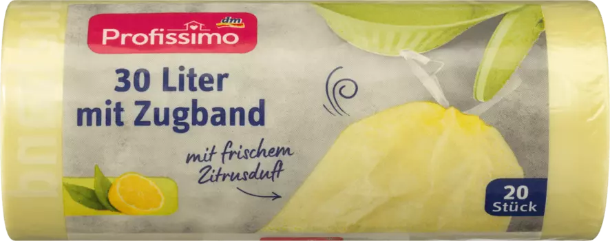 Мешки для мусора 30 л с завязкой и усилителем Цитрусовый аромат 20 шт. Profissimo