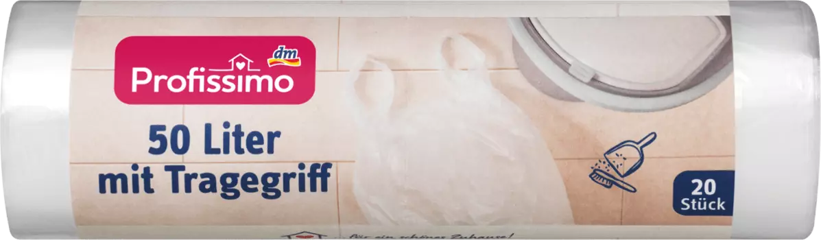 Мешки для мусора 50 л с ручкой для переноски 20 шт. Profissimo