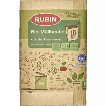 Мешки для органического мусора 10 л RUBIN, 10 шт.