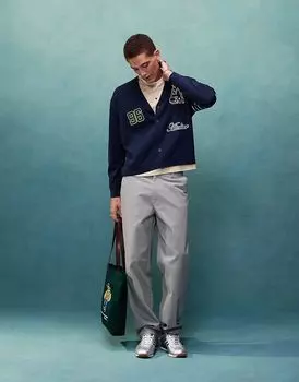 Мешковатые брюки чинос серого цвета ASOS DESIGN
