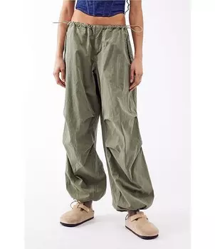 Мешковатые брюки-карго с низкой посадкой BDG Urban Outfitters, зеленый