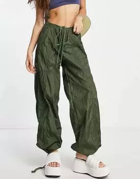 Мешковатые брюки-парашюты цвета хаки Motel