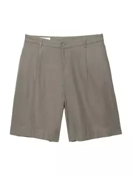 Мешковатые брюки со складками спереди Pull&Bear, хаки