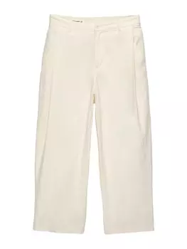 Мешковатые брюки со складками спереди Pull&Bear, натуральный белый