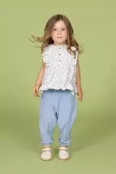 Мешковатые детские штанишки синего цвета Charanga, синий