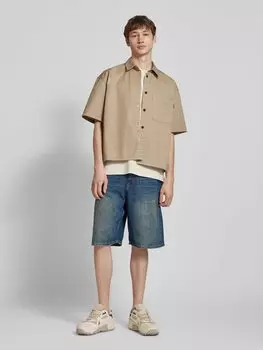 Мешковатые джинсовые шорты с пятью карманами REVIEW, темно-синий