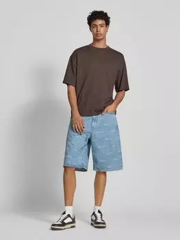 Мешковатые джинсовые шорты с пятью карманами REVIEW, светло-голубой