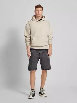 Мешковатые джинсовые шорты с пришитыми этикетками, модель «ALEX» Jack & Jones, черный