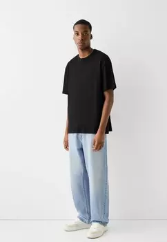 Мешковатые джинсы BAGGY Bershka, цвет Light Blue