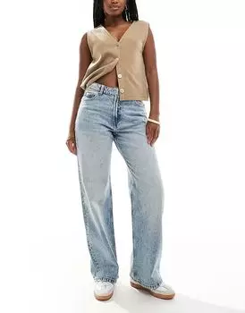 Мешковатые джинсы-баллоны цвета индиго Bershka