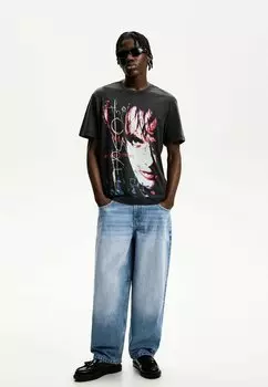 Мешковатые джинсы BALLOON Bershka, синий