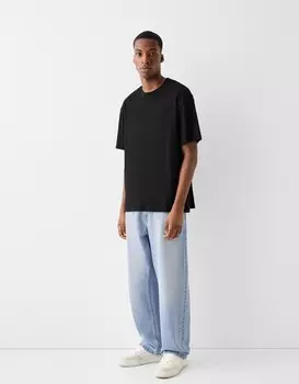 Мешковатые джинсы Bershka, голубой