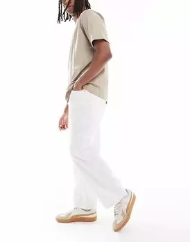 Мешковатые джинсы Bershka jauquard цвета экрю