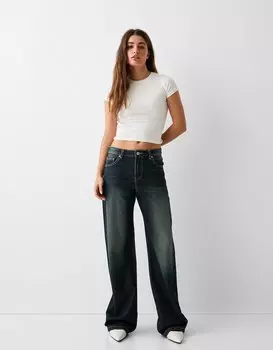 Мешковатые джинсы Bershka, синий