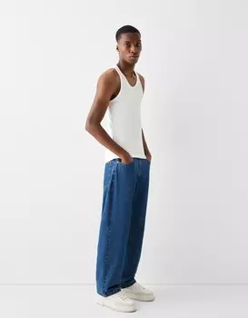 Мешковатые джинсы Bershka, синий