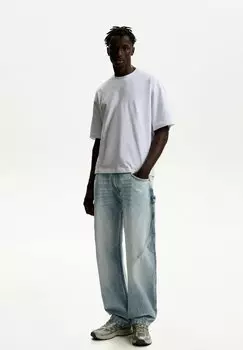 Мешковатые джинсы Bershka, синий деним