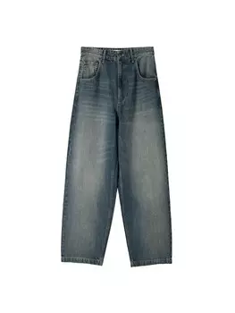 Мешковатые джинсы Bershka, темно-зеленый