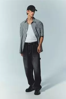 Мешковатые джинсы carpenter H&M, черный