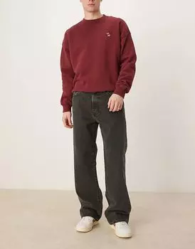 Мешковатые джинсы черного цвета Abercrombie & Fitch