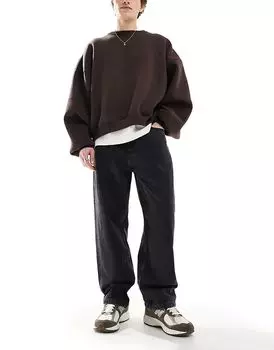 Мешковатые джинсы черного цвета Pull&Bear