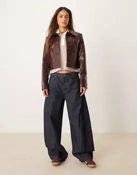 Мешковатые джинсы цвета средней потертости синего цвета Abercrombie & Fitch