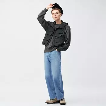 Мешковатые джинсы GU, синий