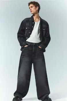 Мешковатые джинсы H&M, черный