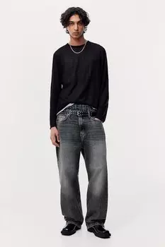 Мешковатые джинсы H&M, серый