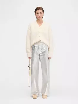 Мешковатые джинсы JACQUEMUS The wide de-Nmes denim pants, серебряный