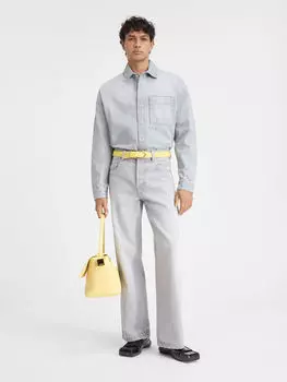 Мешковатые джинсы JACQUEMUS The wide de-Nmes denim pants, цвет Grey/Off-White