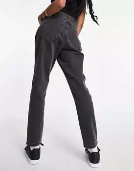 Мешковатые джинсы Mom Noisy May черного цвета