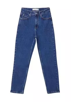 Мешковатые джинсы MOM Stradivarius, цвет Raw Denim