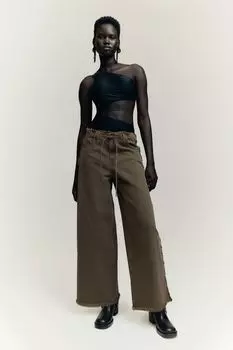 Мешковатые джинсы обычного кроя H&M, серый