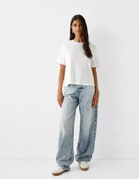 Мешковатые джинсы плотника Bershka, голубой