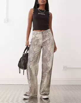 Мешковатые джинсы Ragged Priest с крокодиловым принтом The Ragged Priest