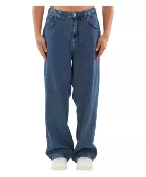 Мешковатые джинсы с эффектом потертости Garment Workshop, синий