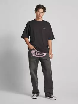 Мешковатые джинсы с этикетками REVIEW, темно-серый