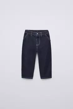Мешковатые джинсы с этикеткой ZARA, синий