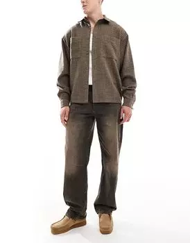 Мешковатые джинсы с коричневым эффектом ASOS DESIGN