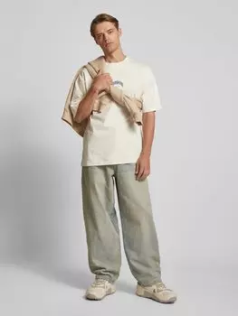 Мешковатые джинсы с нашивкой-лейблом REVIEW, синий