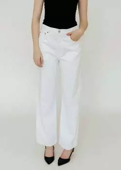 Мешковатые джинсы с низкой посадкой цвета молочный коктейль AGOLDE, цвет milkshake