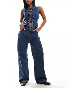 Мешковатые джинсы с низкой посадкой средней степени стертости Tommy Jeans