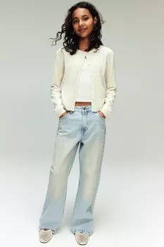 Мешковатые джинсы с заниженной талией H&M, голубой